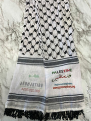 small palestine print scarf with al aqsa