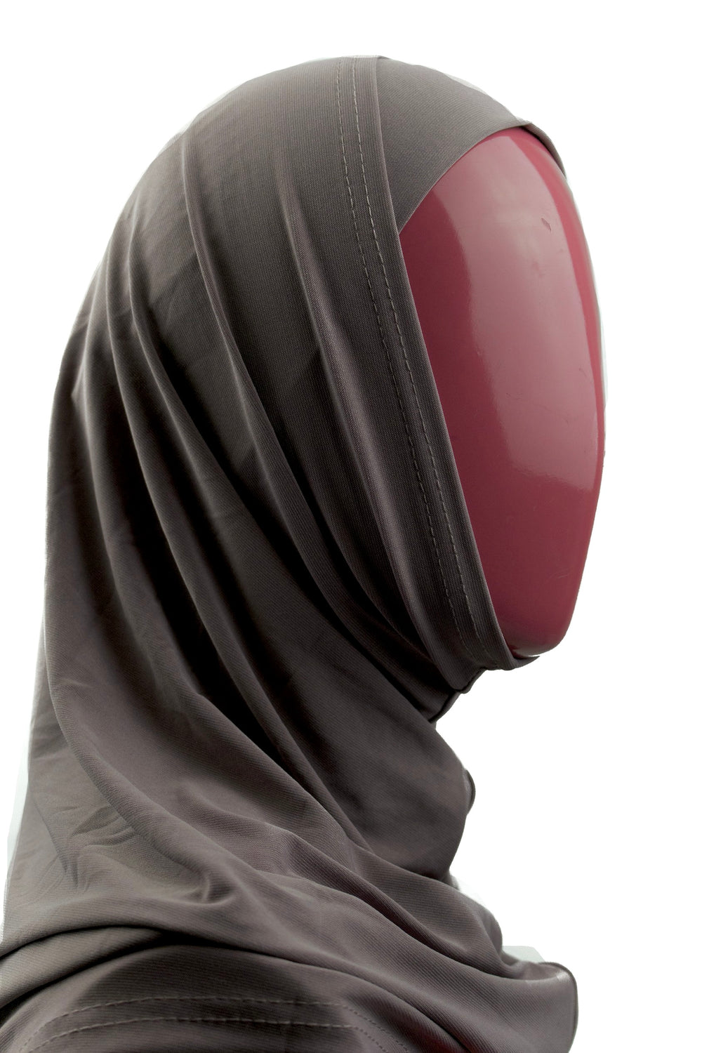 dark gray two piece slip on hijab easy amira hijab
