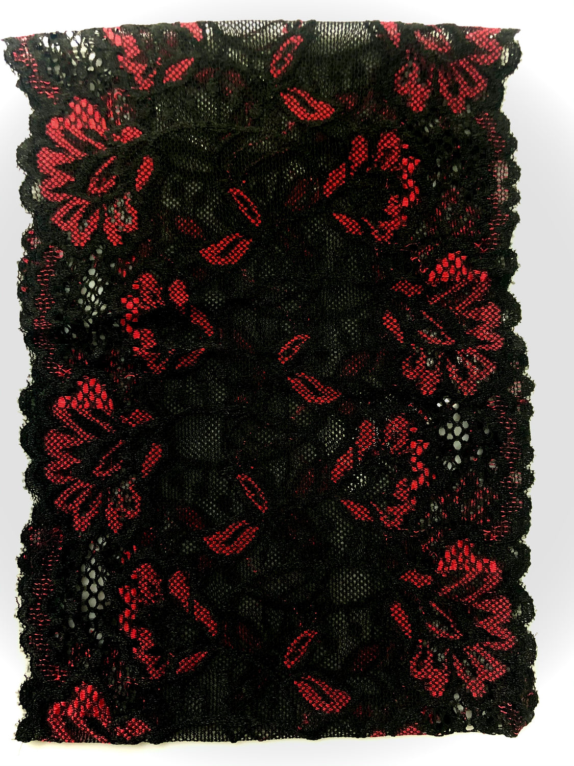 black and red lace undercap scarf bonnet for hijab