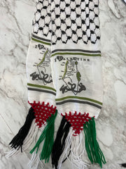 small palestine print scarf with al aqsa