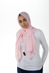 millennial light soft pink chiffon hijab