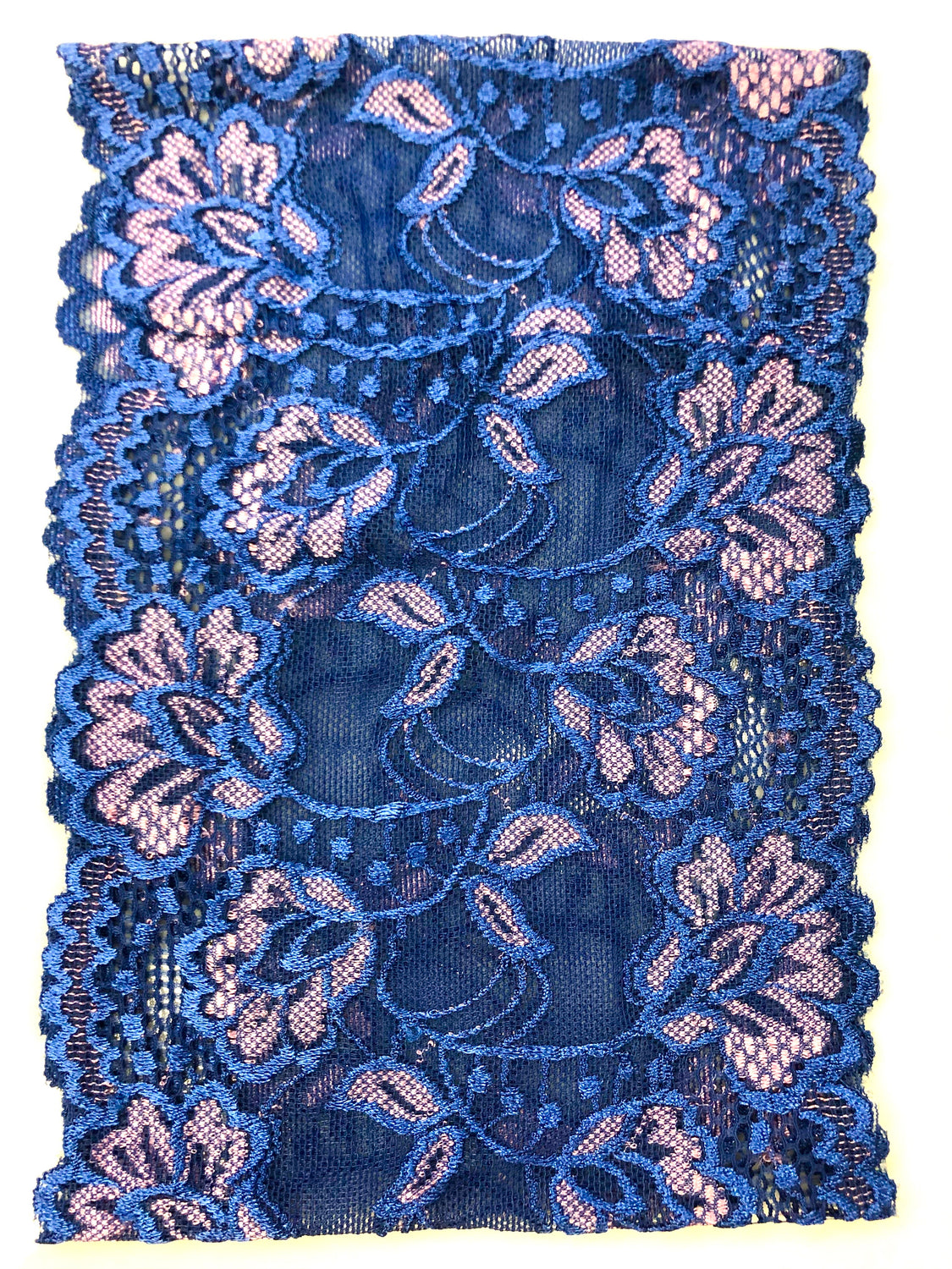 royal blue and pink lace undercap scarf bonnet for hijab