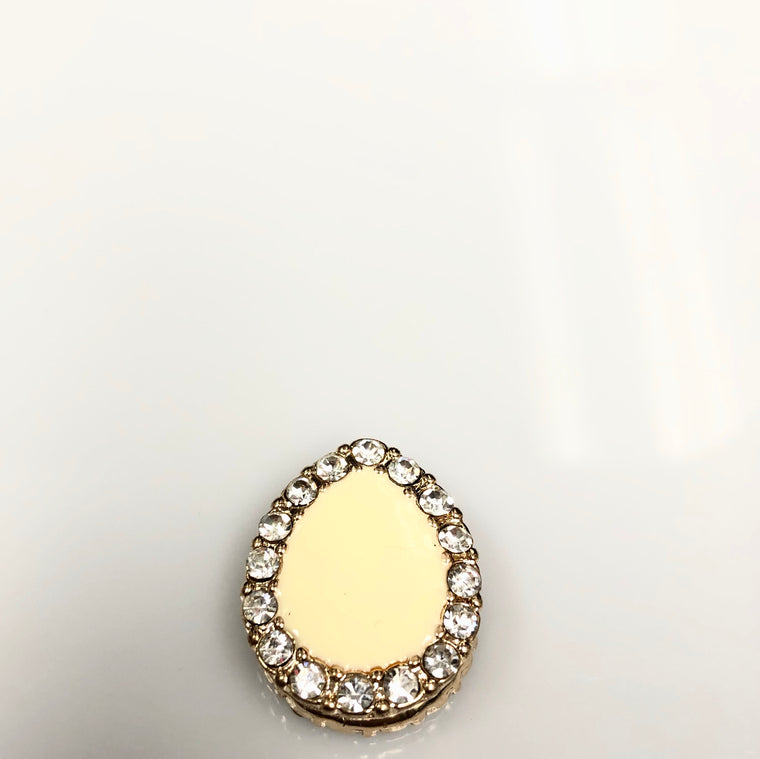Pear Shaped Magnetic Pin - Creme