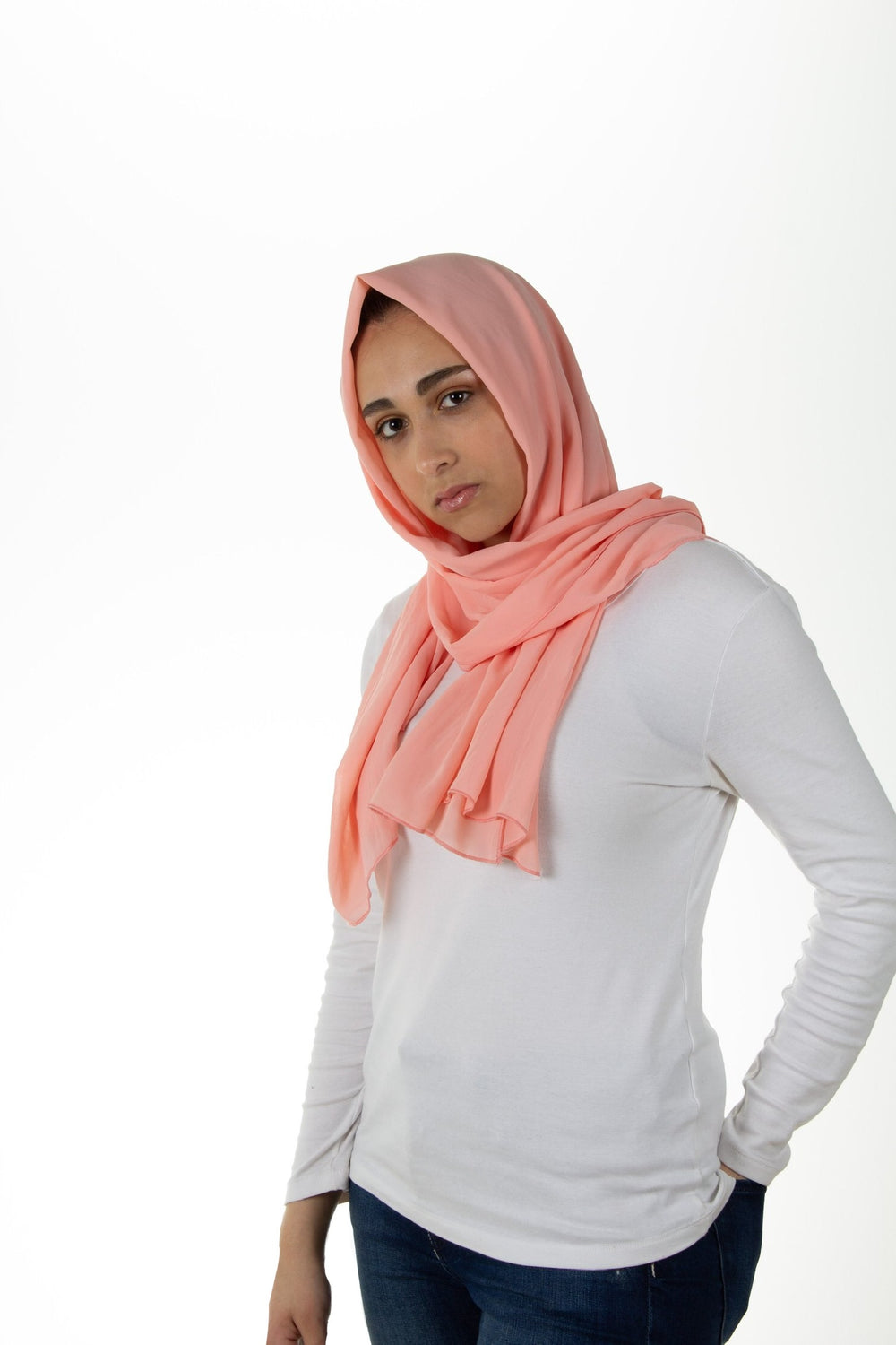 rose pink chiffon hijab