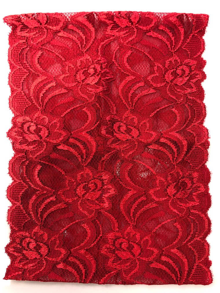Lace Under Scarf Tube Cap - Red