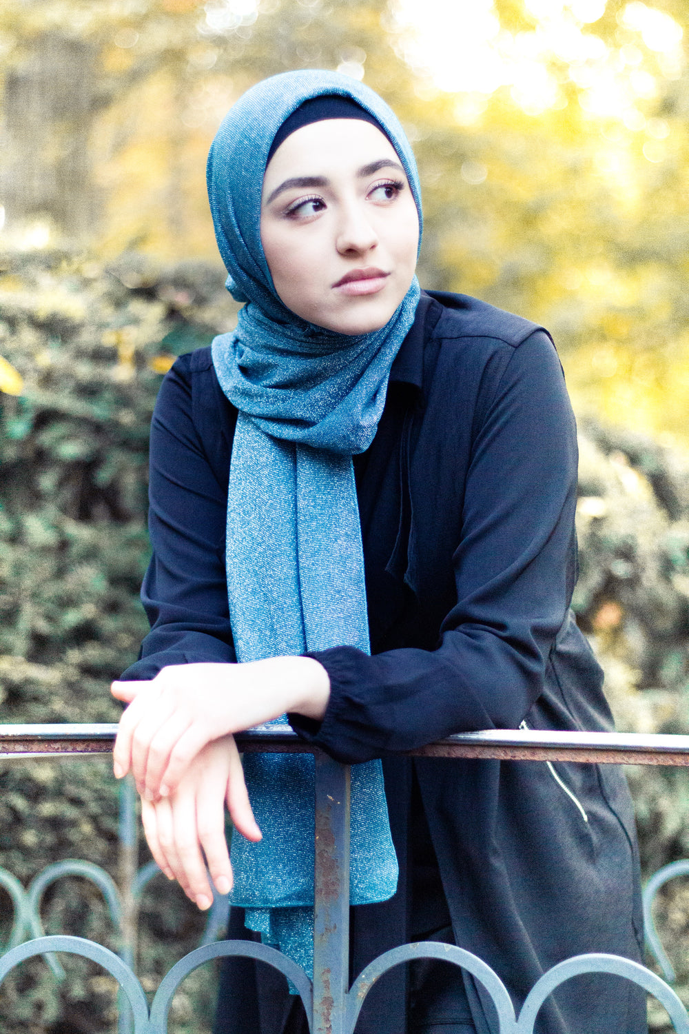Shimmer Jersey Hijab - Gold
