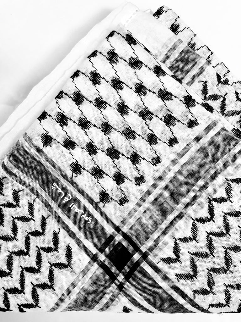 black and white shemagh 