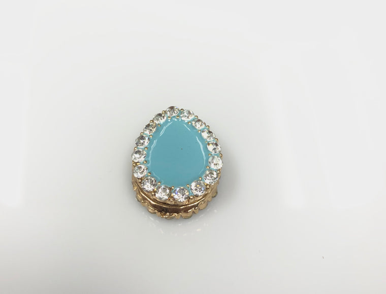 Pear Shaped Magnetic Pin - Tiffany Blue