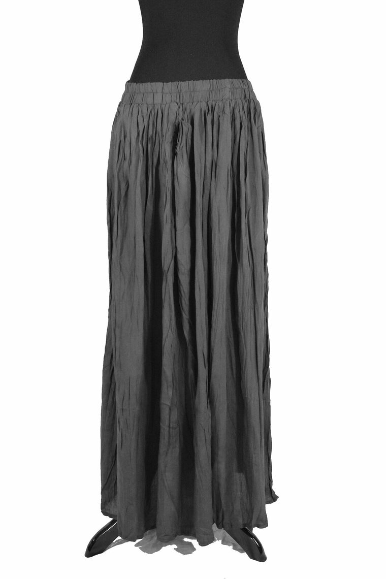 Pleated Maxi Skirt - Dark Gray