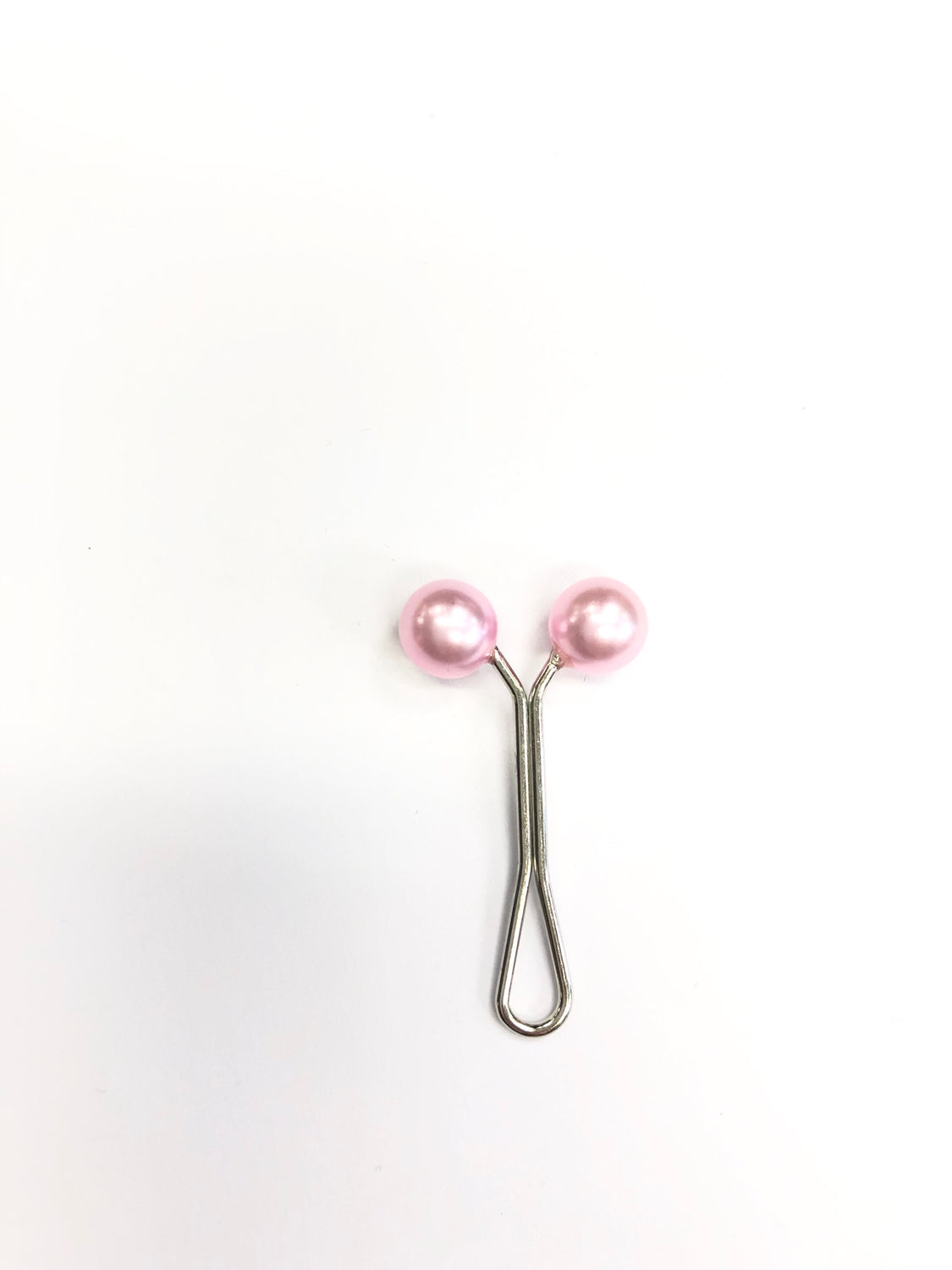 light pink pearl gliding hijab clip pin