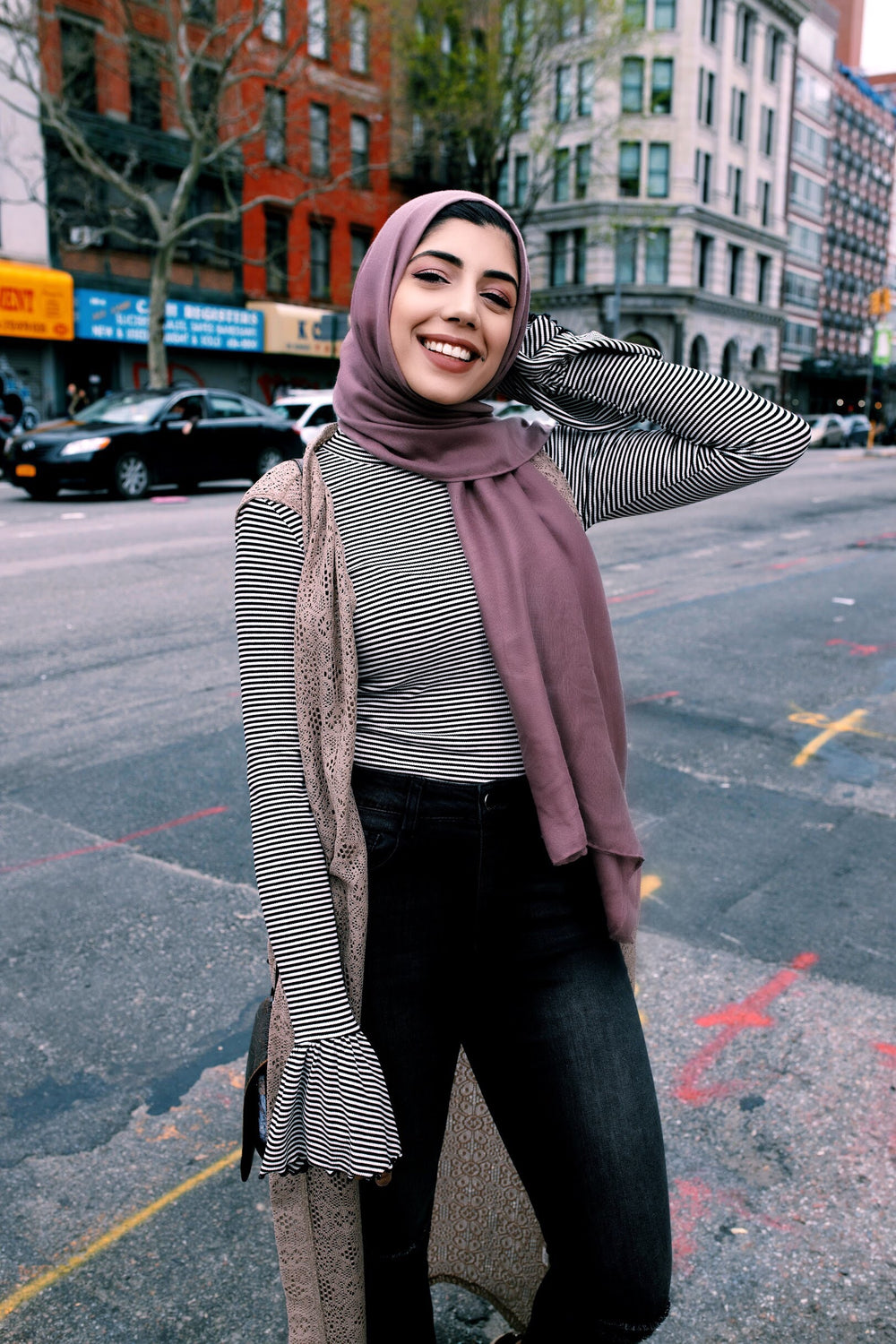 taupe solid viscose hijab