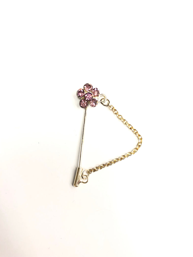 Clasp Pin - Purple Flower