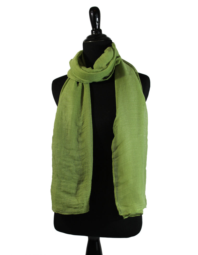 Crinkle Cotton Hijab - Light Green