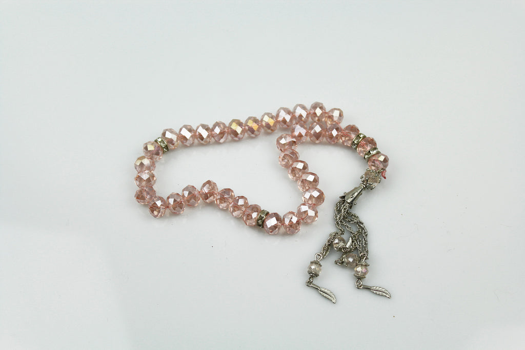 light pink tasbeeh with 33 beads