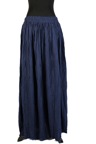 Pleated Maxi Skirt - Navy Blue – Bella Hijabs
