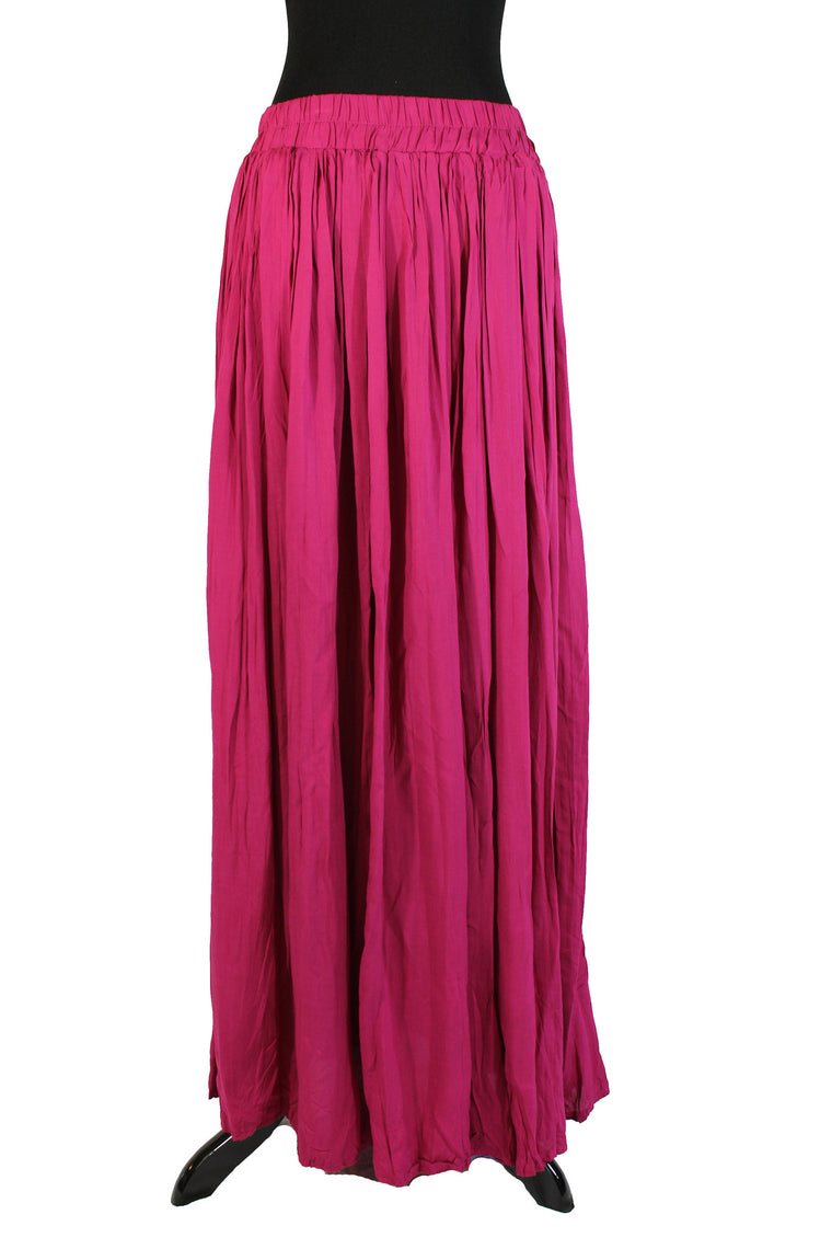Pleated Maxi Skirt - Grape