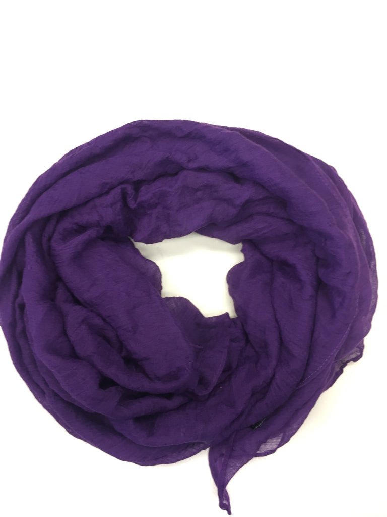 purple solid crinkle cotton hijab