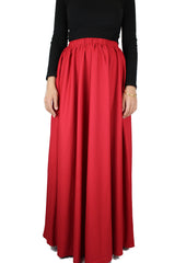 high waisted skirt in red with pockets