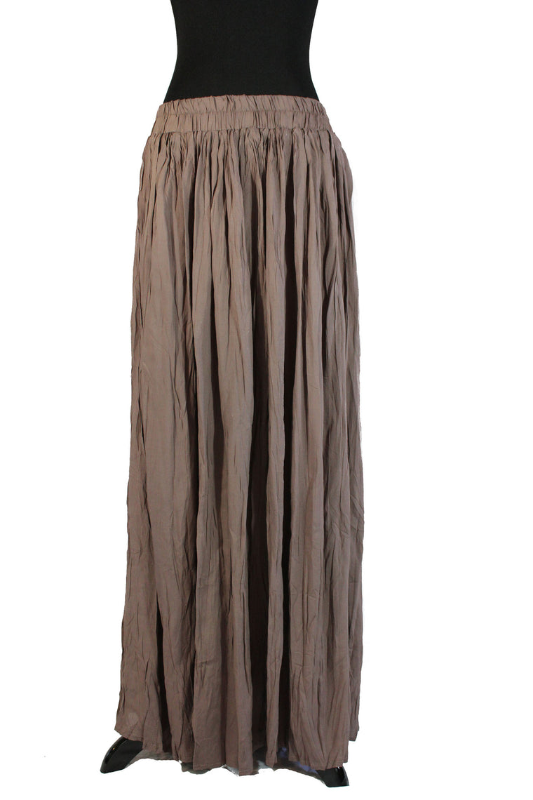 Pleated Maxi Skirt - Taupe