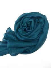 turquoise solid crinkle cotton hijab