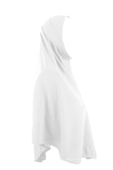 white one piece slip on khimar that covers the chest and shoulders