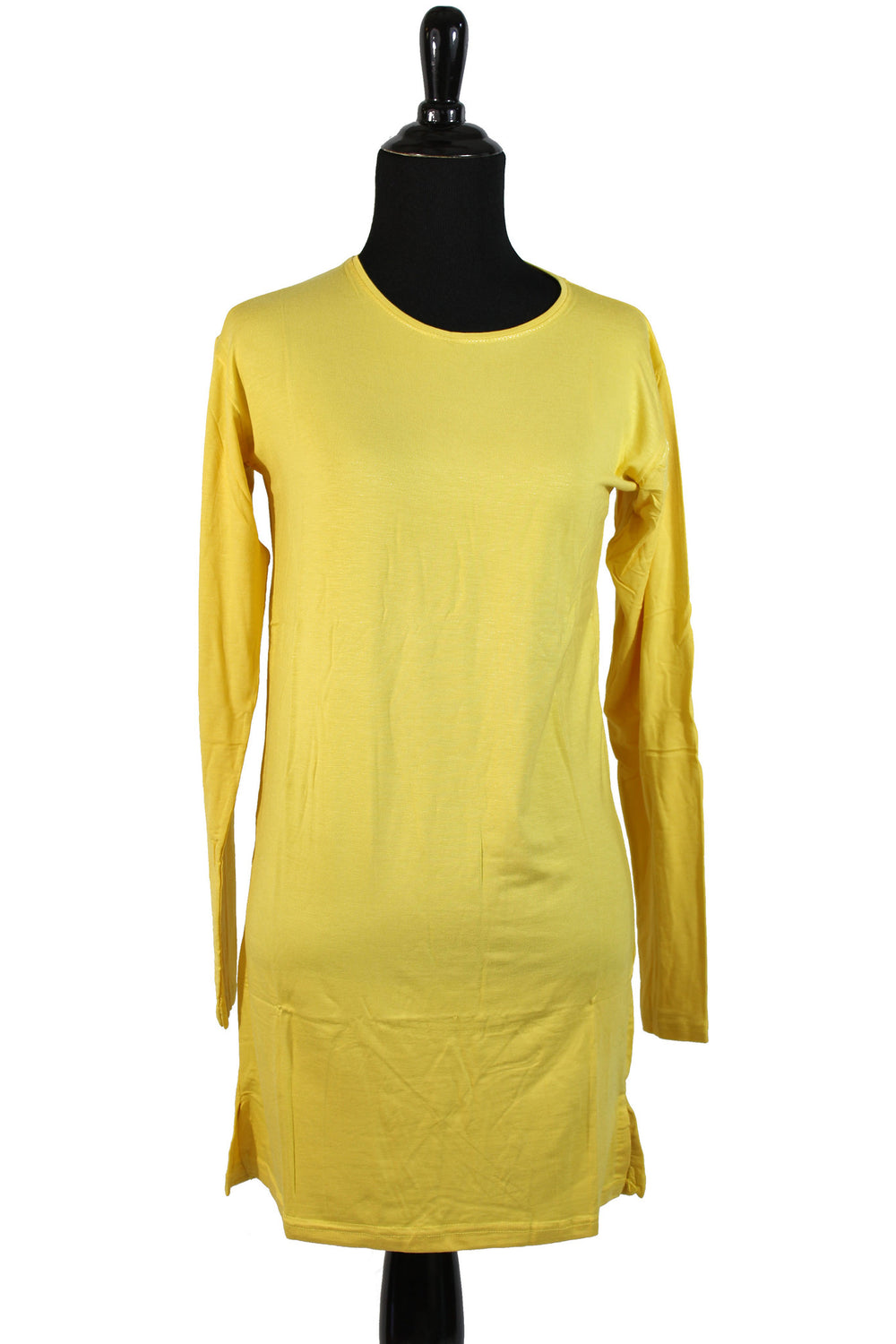 basic long sleeve top in yellow