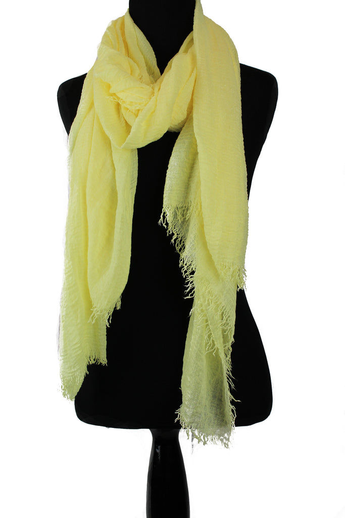 yellow premium viscose crinkle cotton hijab
